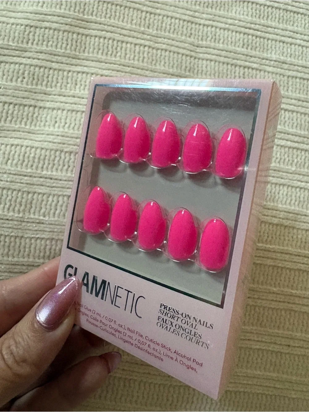 New Glamnetic Hot Pink Press-On Nails